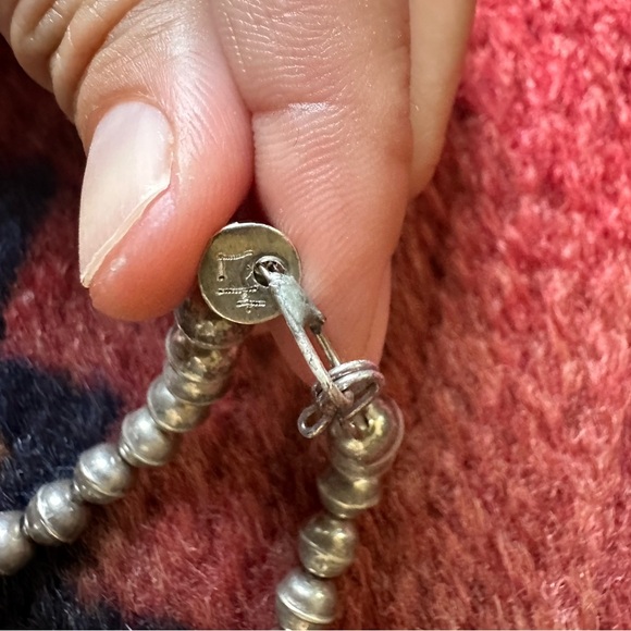 Stamped Navajo Silver Pearls - Picture 3 of 4